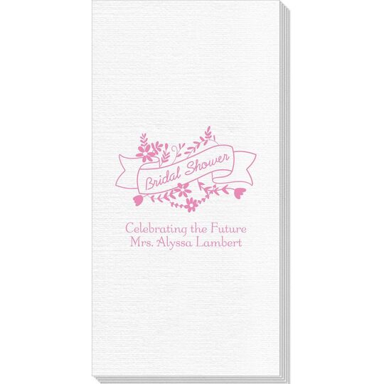 Bridal Shower Ribbon Deville Guest Towels