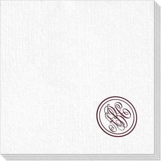 Petite Double Circle Monogram Deville Napkins