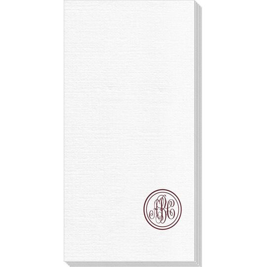 Petite Double Circle Monogram Deville Guest Towels