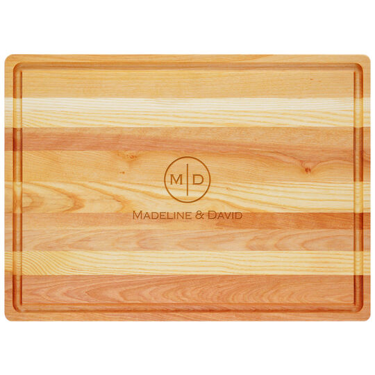 Circle Initials Master Wood Cutting Board