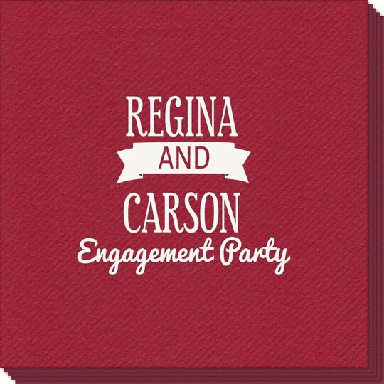 Celebration Couple Linen Like Napkins