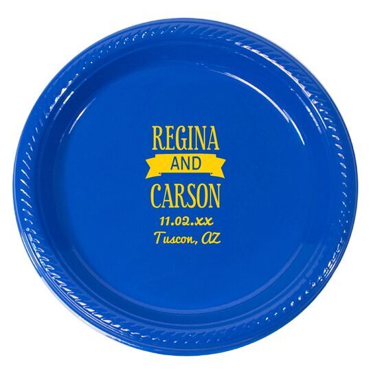 Celebration Couple Plastic Plates
