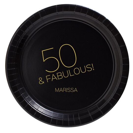 50 & Fabulous Paper Plates