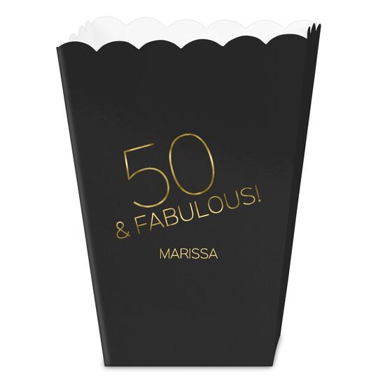 50 & Fabulous Mini Popcorn Boxes
