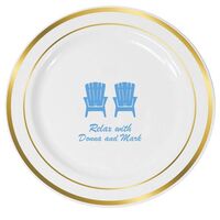 Adirondack Chairs Premium Banded Plastic Plates