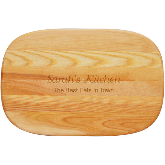 Your Text Medium 15-inch Wood Cutting Board