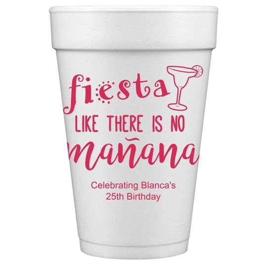 Fiesta Styrofoam Cups