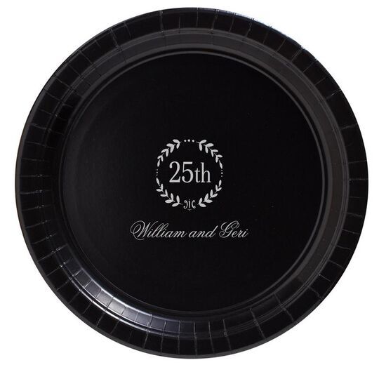 25th Wreath Paper Plates