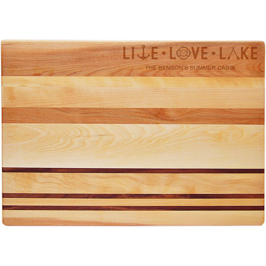 Live Love Lake Horizon Large 20-inch Wood Cutting Board