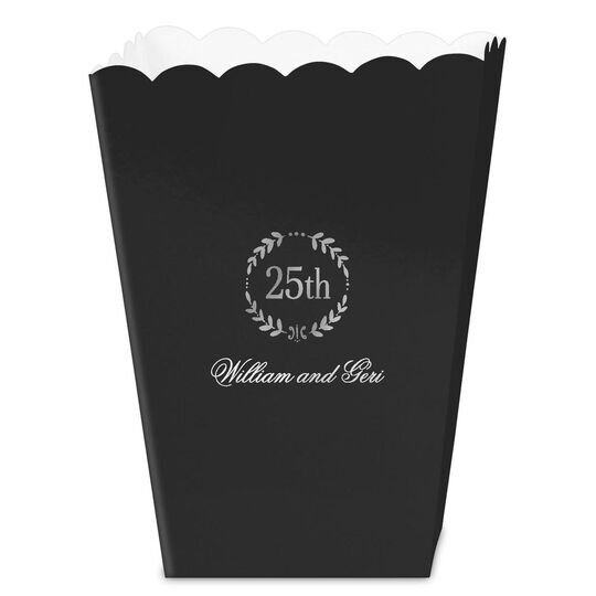 25th Wreath Mini Popcorn Boxes