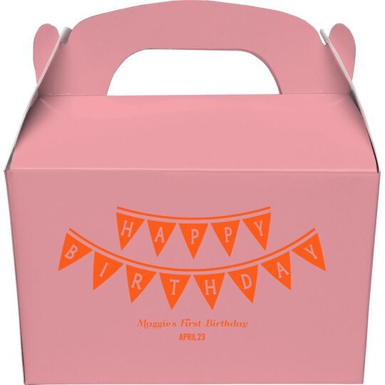 Birthday Banner Gable Favor Boxes