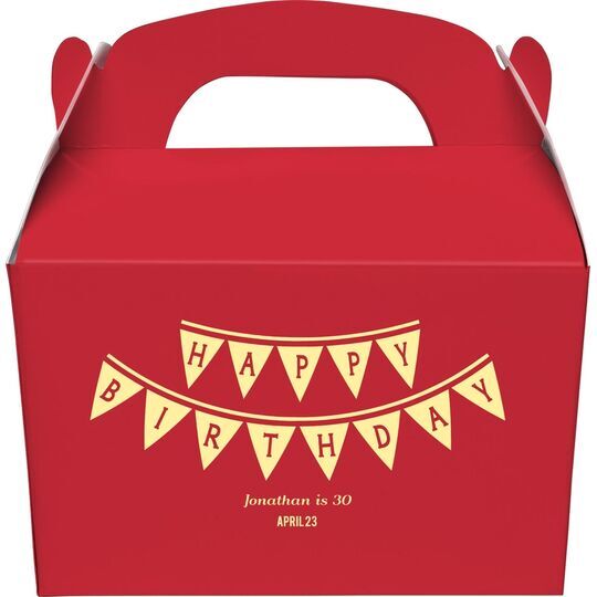 Birthday Banner Gable Favor Boxes