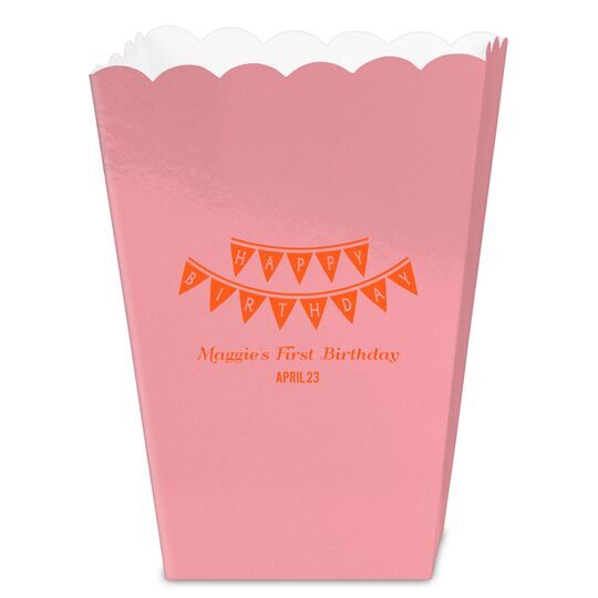 Birthday Banner Mini Popcorn Boxes