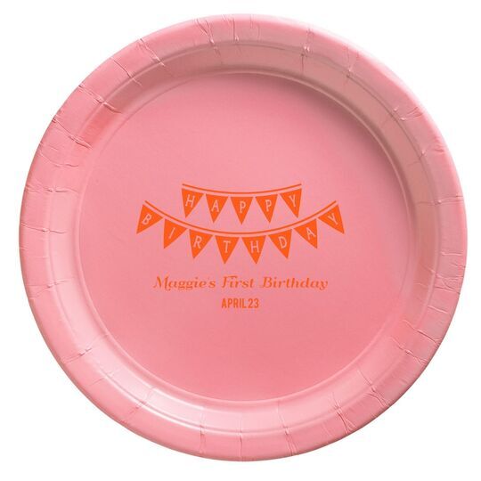 Birthday Banner Paper Plates