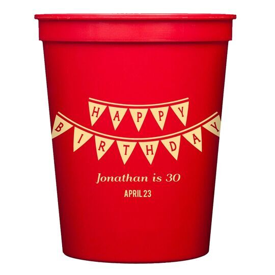 Birthday Banner Stadium Cups