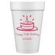 Modern Birthday Cake Styrofoam Cups Image 2 of 2