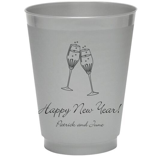 Champagne Crystal Toast Colored Shatterproof Cups