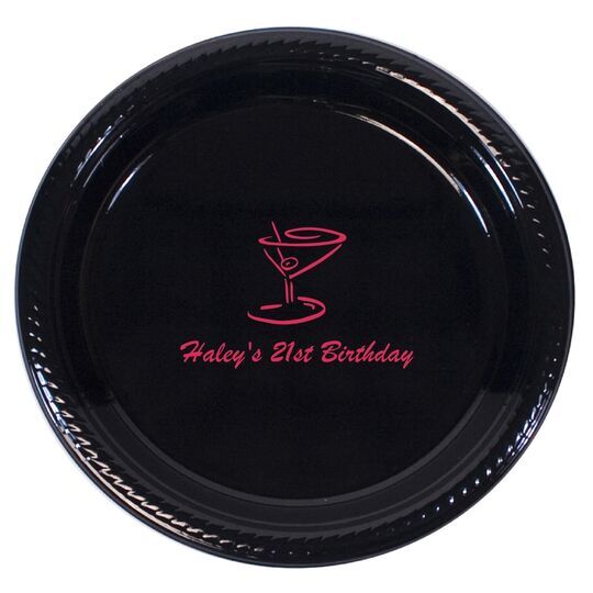 Classic Martini Plastic Plates