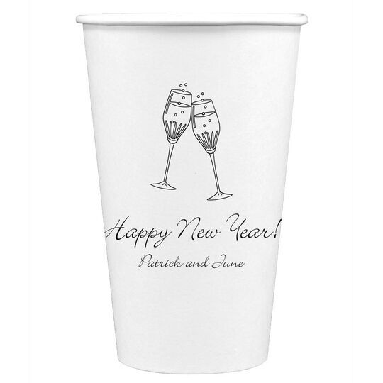 Champagne Crystal Toast Paper Coffee Cups