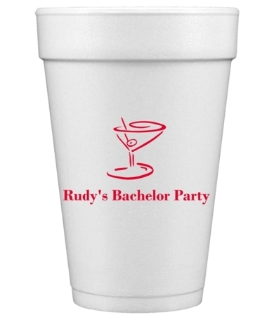 Classic Martini Styrofoam Cups