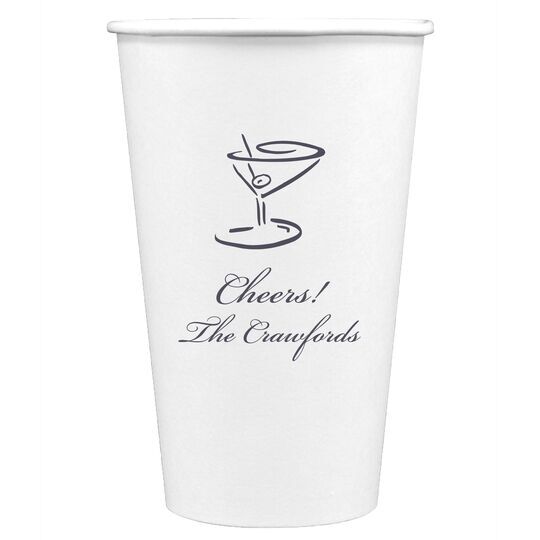 Classic Martini Paper Coffee Cups