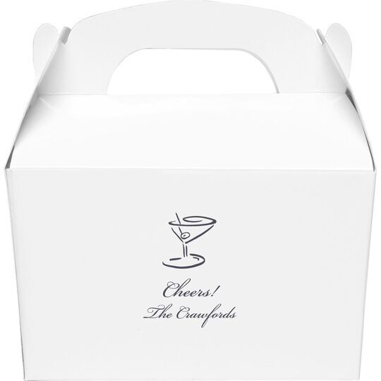 Classic Martini Gable Favor Boxes