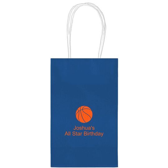 Basketball Medium Twisted Handled Bags