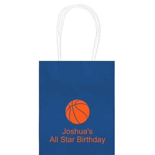 Basketball Mini Twisted Handled Bags