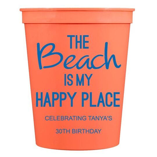 The Beach is My Happy Place Stadium Cups