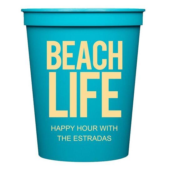 Beach Life Stadium Cups