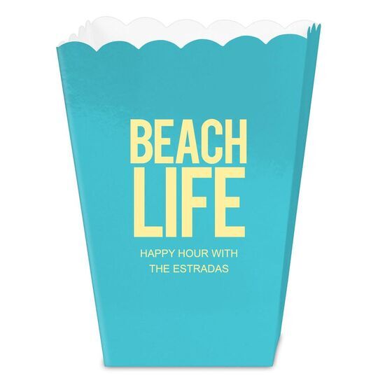 Beach Life Mini Popcorn Boxes