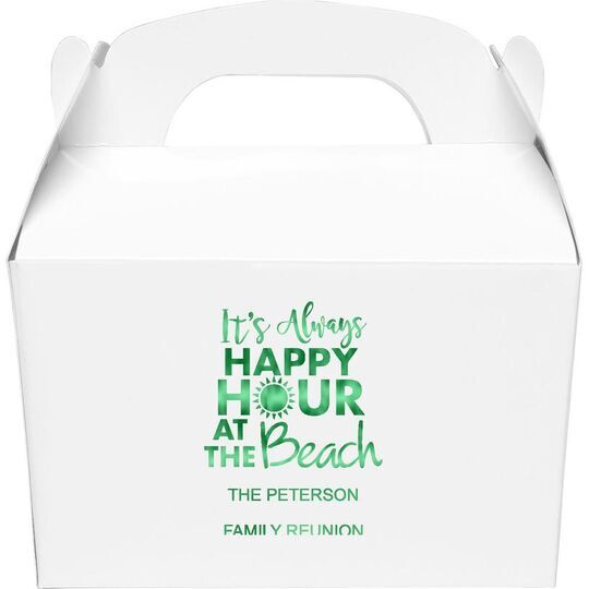 Happy Hour at the Beach Gable Favor Boxes