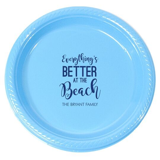 Better at the Beach Plastic Plates