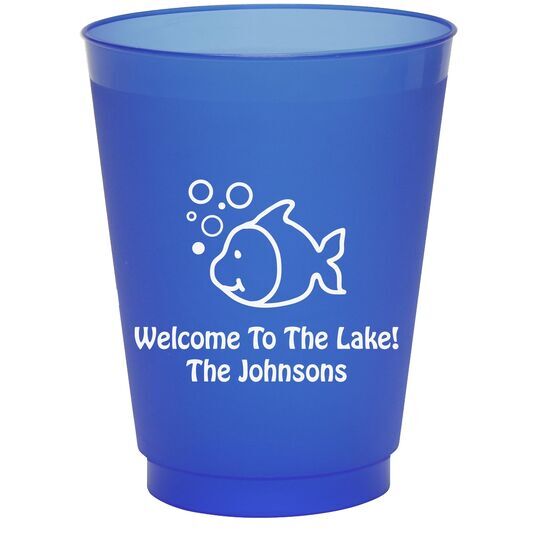 Happy Little Fish Colored Shatterproof Cups