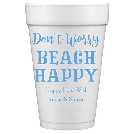 20 oz. Styrofoam Cups: Beach Booze