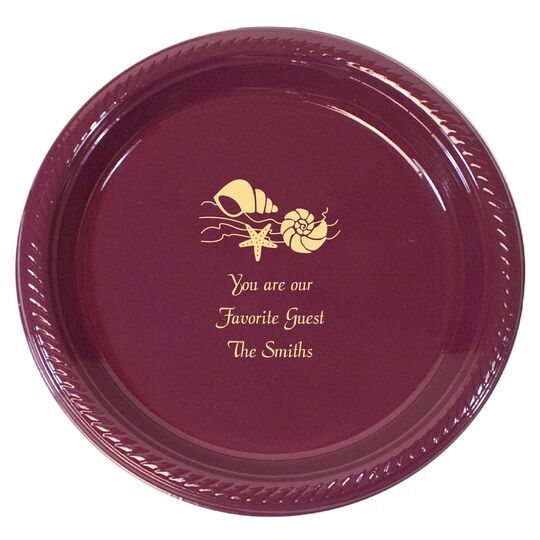 Sea Shells Plastic Plates