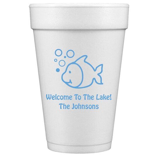 Happy Little Fish Styrofoam Cups