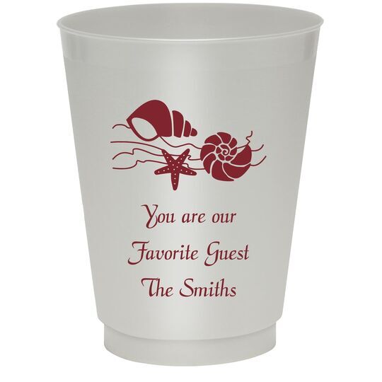 Sea Shells Colored Shatterproof Cups