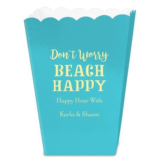 Don't Worry Beach Happy Mini Popcorn Boxes