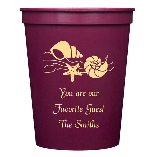 Sea Shells Stadium Cups