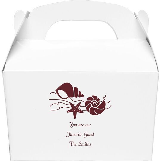 Sea Shells Gable Favor Boxes