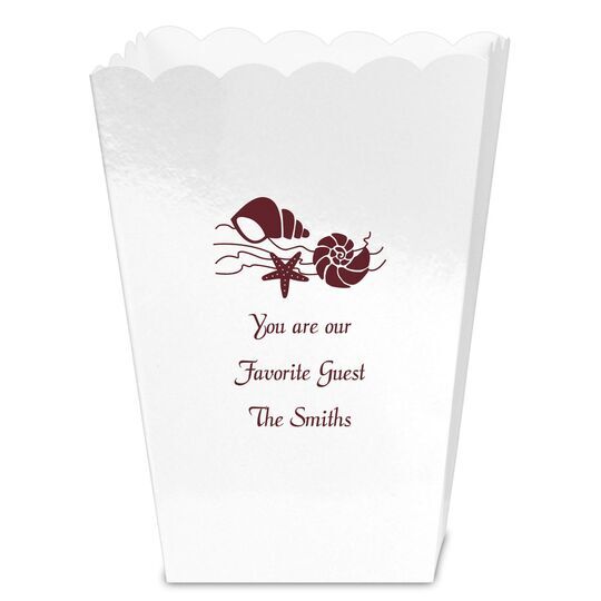 Sea Shells Mini Popcorn Boxes