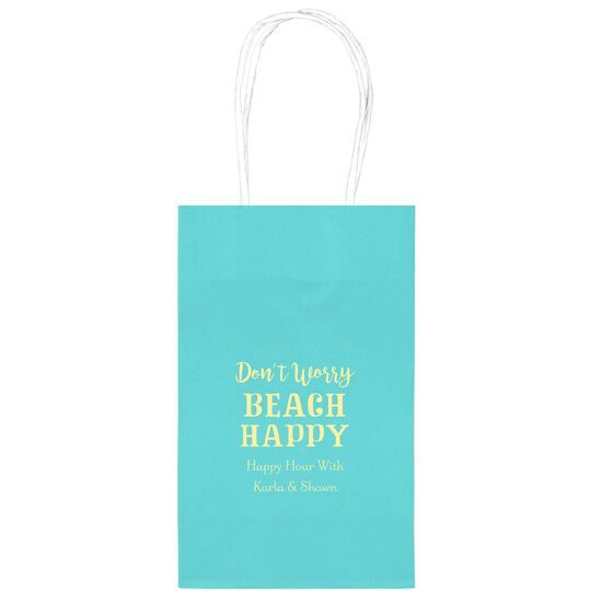 Don't Worry Beach Happy Medium Twisted Handled Bags