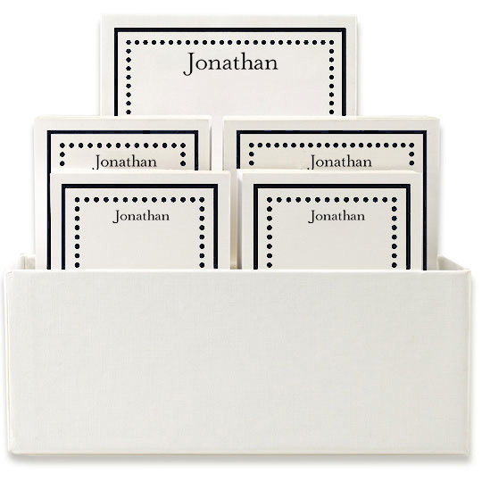Dotty Notepad Set with White Holder
