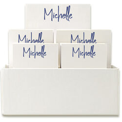 Veranda Notepad Set in White Holder