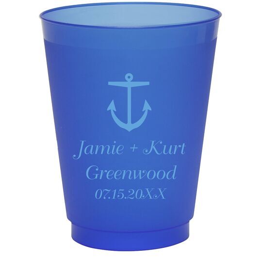 Nautical Anchor Colored Shatterproof Cups