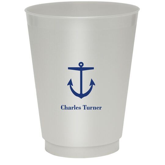 Nautical Anchor Colored Shatterproof Cups