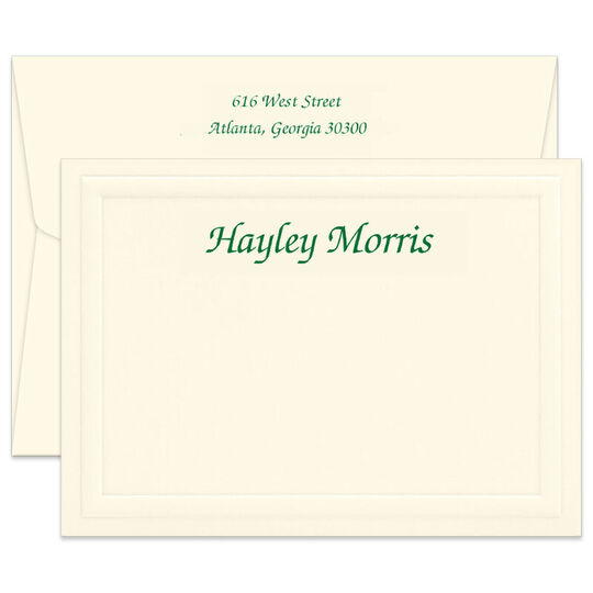 Triple Thick Studio Almond Flat Note Cards - Raised Ink