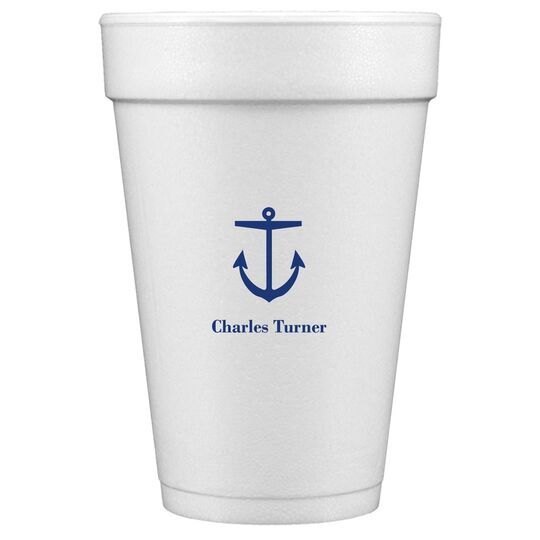 Nautical Anchor Styrofoam Cups