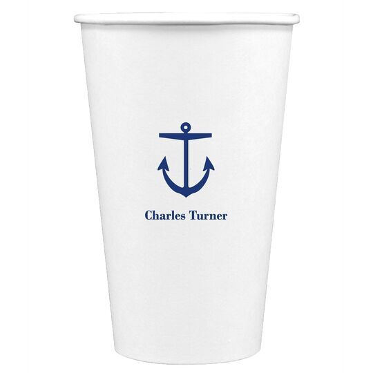 Nautical Anchor Paper Coffee Cups